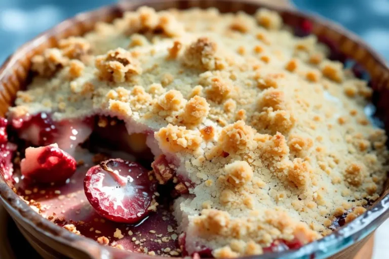 Crumble léger aux pommes et fruits rouges