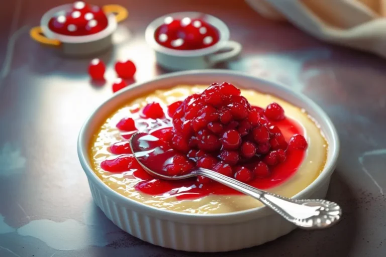 flan aux fruits rouges et mascarpone
