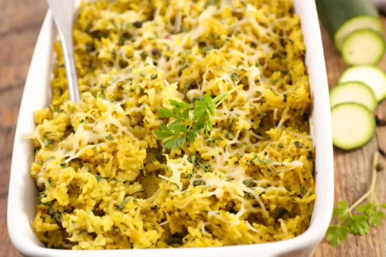 Gratin de courgettes au riz et parmesan