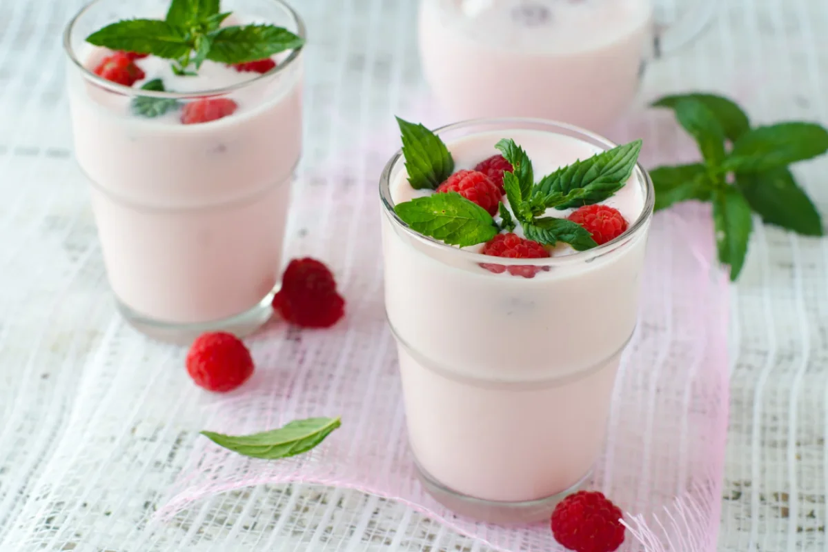Mousse de framboises au fromage blanc
