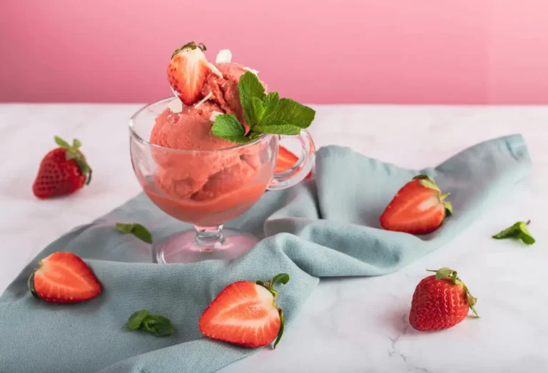 sorbet aux fraises