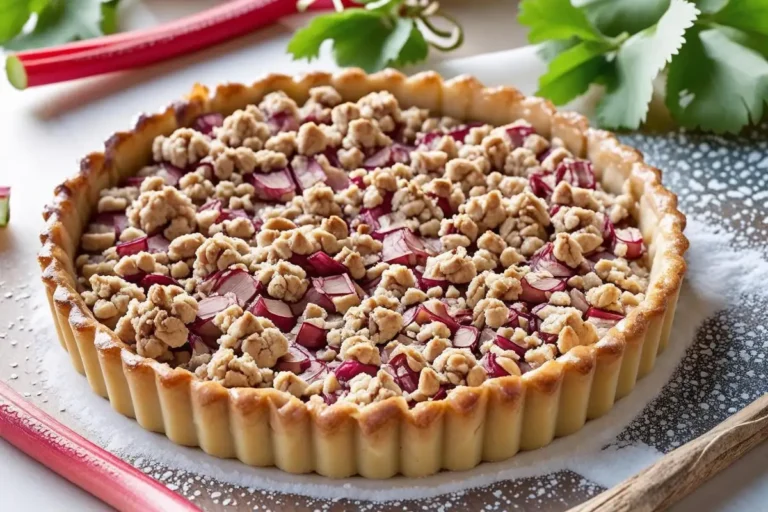 Tarte Crumble à la Rhubarbe