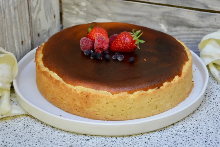 Tarte sans pâte au fromage blanc