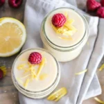 mousse au citron aux framboises