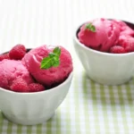 Glace à la framboise sans sorbetière