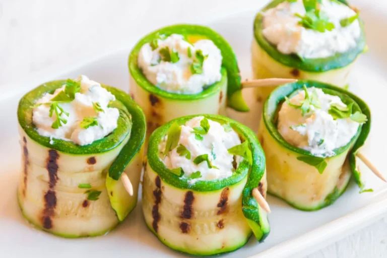 roulés de courgette à la ricotta