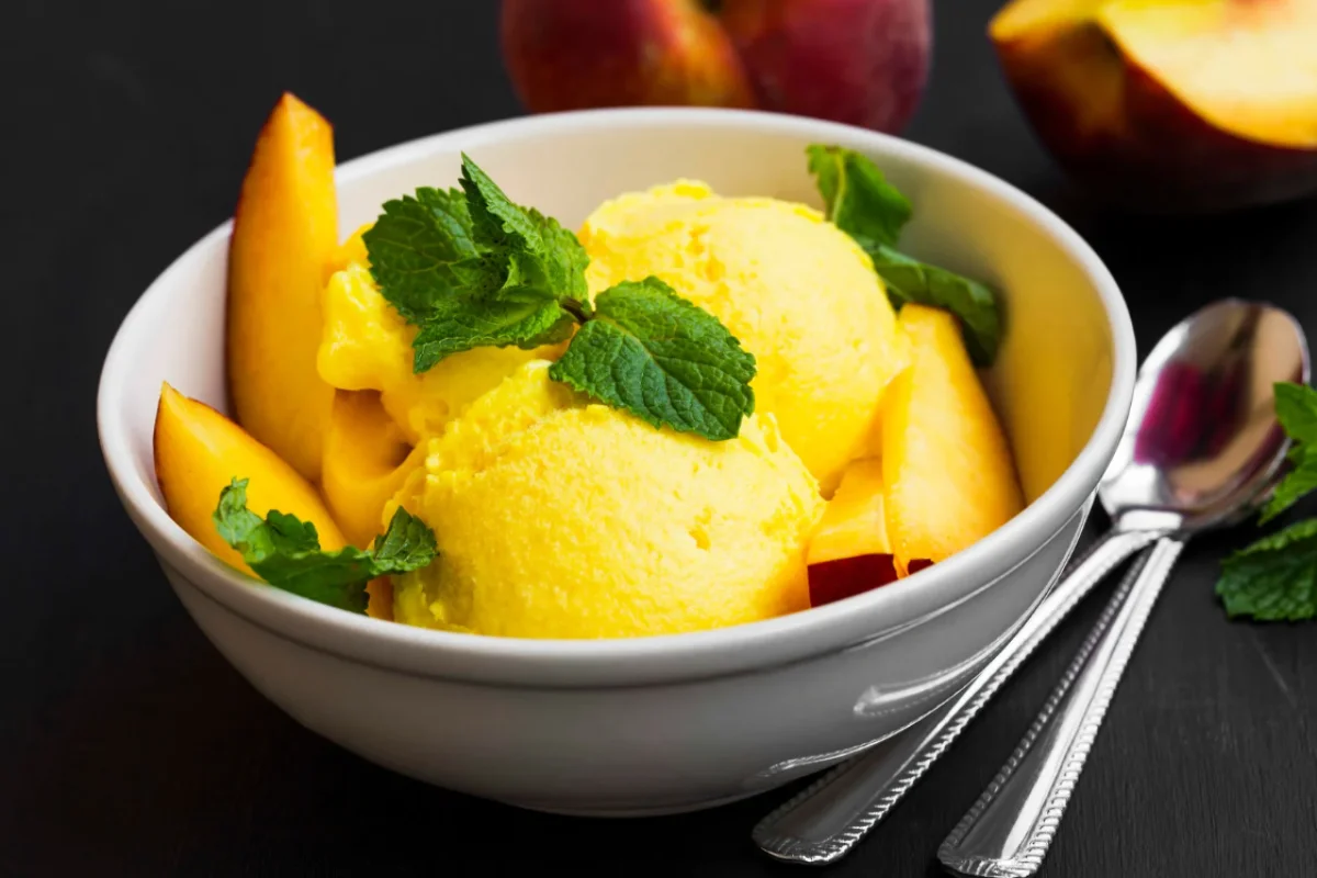Sorbet à la pêche